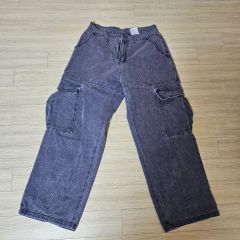 カーゴパンツ ワイドパンツ デニム素材