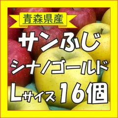 【ご贈答用】サンふじ＆シナノゴールド 人気の詰合せ 青森県産りんご 大玉16個入り 5㎏(FG502A)