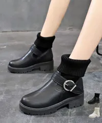 ニットブーツ レディース ソックスブーツ (T)