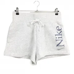 【超美品】ナイキ ショートパンツ 杢ライトグレー ビッグロゴ 裏起毛  レディース LGG ゴルフウェア NIKE
