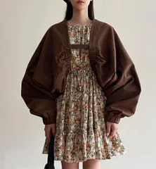 種類2：フリーサイズ/ワンピース 気質レトロおしゃれカジュアルトップス/花柄ワンピース (T)