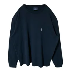 2XL ノーティカ ロンT オーバーサイズ ワンポイント 無地 シンプル 単色 ネイビー メンズ レディース ユニセックス 古着 長袖