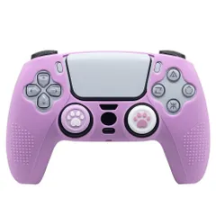 ☆ パープル ☆ PS5 コントローラーカバー PS5 コントローラーカバー Playstation5 プレステ 保護 汚れ防止 おしゃれ かわいい シリコンカバー プレイステーション5 保護カバー グリップ 滑り止め 簡単装着 大人 傷防止