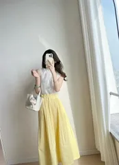 プリーツ ハイウエスト スカート (T)