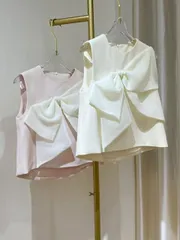 レディース ベスト 蝶ネクタイ 袖なし (T)