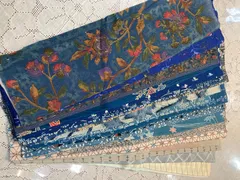 はぎれ袋　青-1