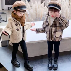 ジャケット リバーシブル ボア ベージュ チェック ブルゾン 男女兼用