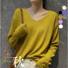 ニットセーター レディース Vネックス 秋服 レディース 秋ニット 薄手ニット トップス カットソー