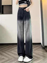 韓国ファッション カジュアルパンツ ワイドパンツ ハイウエスト (T)