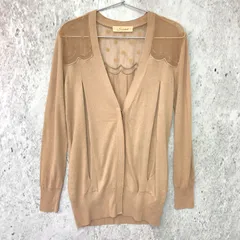 SNIDEL スナイデル シアードット切替ニットカーディガン ベージュ Fサイズ 〇◇