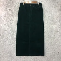 coen コーエン コーデュロイ Iライン スカート グリーン MEDIUMサイズ □〇