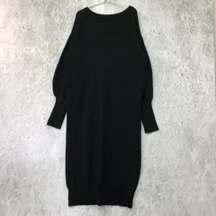SELECT MOCA セレクトモカ ボリューム スリーブ ロング ニット ワンピース ブラック Mサイズ ◇〇☆