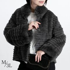 高級✨新品✨リバーシブル レッキス ラビット ファーコート 黒 定価
