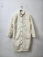 アイボリー ボア ロング コート