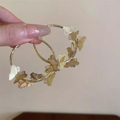 H5】K18 刻印✨フープピアス レディース アクセサリー べっ甲柄 - メルカリ
