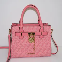 MICHAEL KORS HAMILTON サッチェル スモール MK シグネチャー 2Wayバッグ MK南京錠、保存袋付き 鞄 ∴WB1021