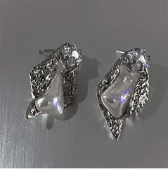 種類2：画像の色/3*1.5cm/1点 エレガント パールピアス (T)