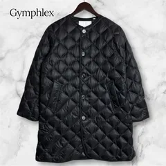 Gymphlex ジムフレックス キルティング ダウンコート 12  黒 ノーカラー ロングコート ダウン  ナイロン 英国 ブランド アウター 軽くて暖かい 通勤にもお出かけにもおすすめ