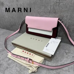 【未使用】MARNI マルニ  ショルダーウォレット クロスボディ　レザー ピンク ショルダーバッグ　長財布