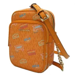 【新品】マイケルコース 35T5GTVC2I POP ORANGE (ポップオレンジ) バッグ ショルダーバッグ MICHAEL KORS JET SET TRAVEL MKシグネチャー クロスボディ 斜め掛け アウトレット レディース
