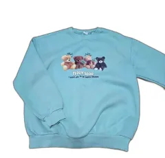 145号) 起毛 ベア プリンティング スウェット ミント Tシャツ