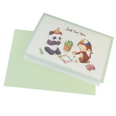 【メール便】グリーティングカード ハンドメイドカード 多目的 グリーン アクティブコーポレーション 封筒付き かわいい グッズ 