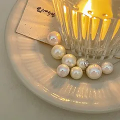 種類1：ホワイト/12mm/ピアス パール925シルバーポストピアス (T)