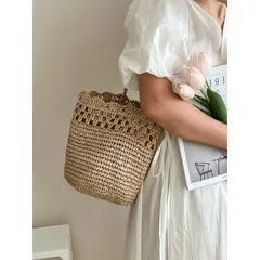 種類1：指定可能（ランダム発送）/かごバッグ かごバッグ トートバッグ 春夏 デザイン 韓国ファッション 大容量 (T)