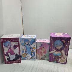 12 S00820 Re:ゼロから始める異世界生活  Desktop Cute フィギュアラム Cat room wear ver.~  Dragon-Dress レム 等 4セット フィギュア  美品