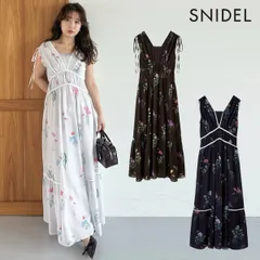 【SALE40%OFF】【即納】 スナイデル SNIDEL ワンピース 25秋冬 フラワードロストディティールワンピース ロング丈 ノースリーブ ドレス swfo254120