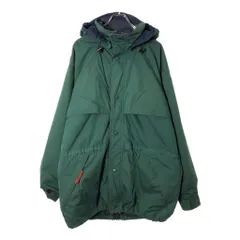 90年代 Eddie Bauer エディーバウアー GORE-TEX マウンテンパーカー アウトドア グリーン(メンズ XL)中古 古着 V8503