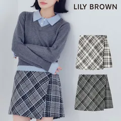 【SALE50%OFF】【即納】 リリー ブラウン LILY BROWN ボトムス 25秋冬 ロービングチェックスカショーパン ミニ丈 lwfp254093