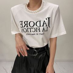 yori ホワイト ペプラム 半袖Tシャツ - メルカリ