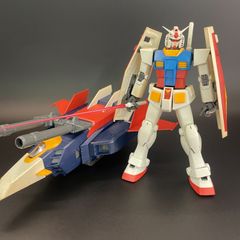 Gunpla [Junk, Uninspected, Yellowed, Dirty, Missing Parts] MG 1/100 G Fighter (Operation V Model for Gundam Ver. 2.0) / MG RX-78-2 Gundam Ver. 2.0 Two-Piece Set, Fully Assembled, Gunpla/Gundam Model/Gundam Model/Gifura 1711
