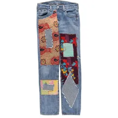 古着 リーバイス Levi's 501 パッチワーク ストレートデニムパンツ レディースL(w30)相当/eaa598482