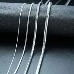 種類1：ゴールド/39CM/1MM スネークチェーンネックレス (T)