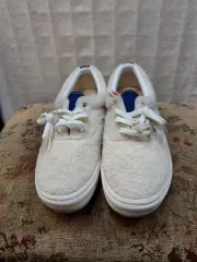 ヴァンズ ボア ファー スニーカー アイボリー スニーカー