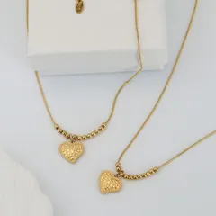 ネックレス アクセサリー ハート ステンレス レディース  韓国 ファッション 雑貨 かわいい おしゃれ 北欧 送料無料 [K] (T)