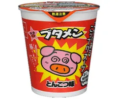 おやつカンパニー カップブタメン(とんこつ) 35g×15個入| 送料無料 お菓子 インスタント食品 ラーメン ストック 麺 飲食店 カップ麺 ケース買い まとめ買い 業者 仕入れ 大量 即席 簡単のサムネイル
