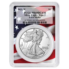 2021年 (W) 1ドル タイプ1 アメリカン シルバー イーグル PCGS MS70