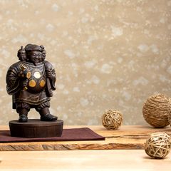 銀製 大黒天 置物 ガラスケース付 - メルカリ