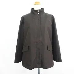 バーバリーゴルフ BURBERRY GOLF ジャケット アウター 長袖 スタンドカラー ジップアップ 裏ノバチェック ライナー付き L ダークブラウン ※EKM