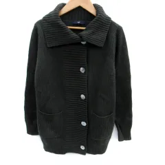 ロートレアモン LAUTREAMONT ラエフ la.f... ニットカーディガン ステンカラー ミドル丈 3 カーキ /SM14