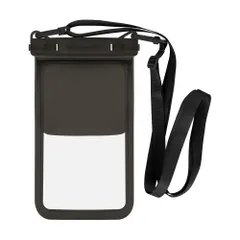 【送料無料】  オウルテック 防水ケース IPX8取得 セパレートポケット付き タッチ決済 タッチ操作 写真撮影 ミスティブラック OWL-WPCSP23-BK