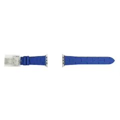 【名東】エルメス シンプルトゥール キリム ブルー 青 シルバー金具 アップルウォッチベルト 46mm 時計 アクセサリー未使用のサムネイル
