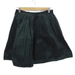 ランバンオンブルー LANVIN en Bleu フレアスカート ミニ丈 38 M 黒 ブラック /HO44 ■GY61