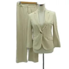 アンタイトル UNTITLED セットアップ 上下 テーラードジャケット シングル ミドル丈 スラックスパンツ 3 L ベージュ /HO19 ■GY61