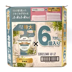 レノアハピネス 夢ふわタッチ 柔軟剤 ホワイトティー 720ml x 6個 詰め替え