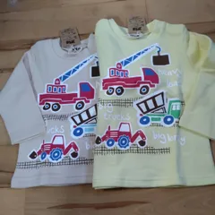 313 80cm 95cm Wtg裏裏起毛トレーナー未使用品 働く車