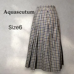 Aquascutum アクアスキュータム　ハウスチェック　ボックスプリーツ　スカート　S